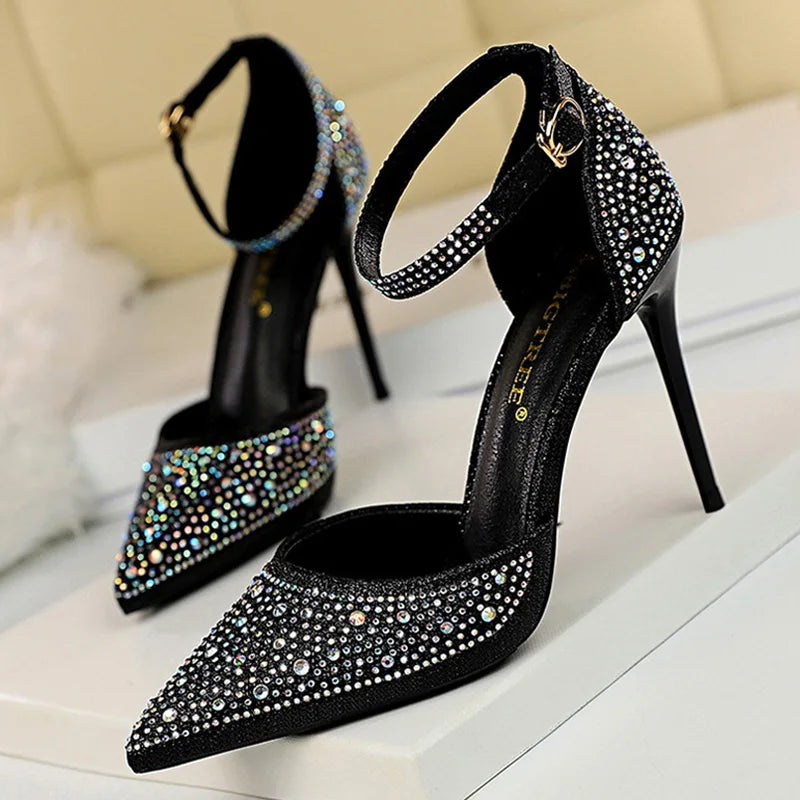 Glamorous Rhinestone High Heels