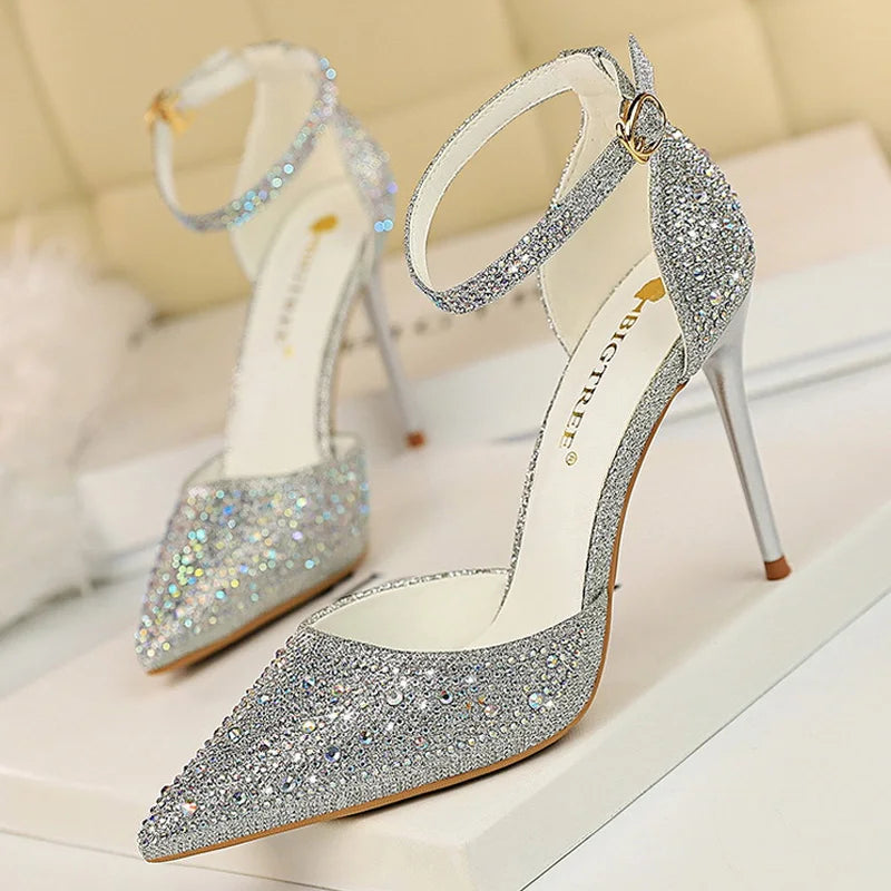 Glamorous Rhinestone High Heels