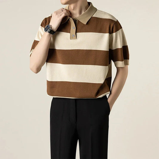 Lusso Stripe Polo T-shirt