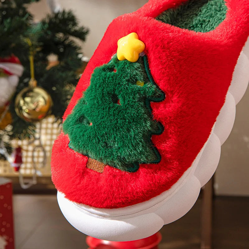 Christmas tree slippers