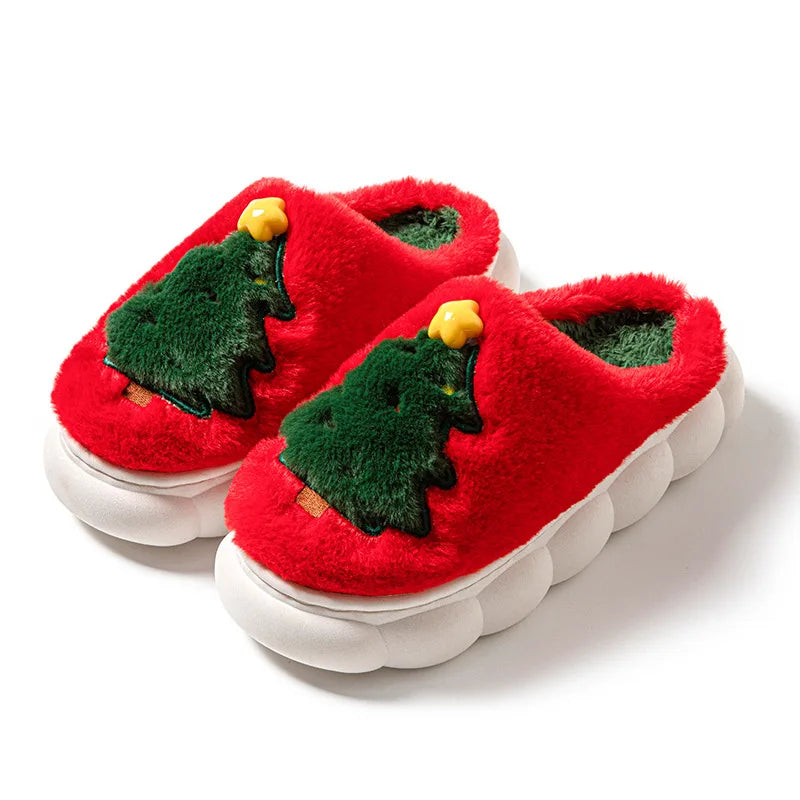 Christmas tree slippers