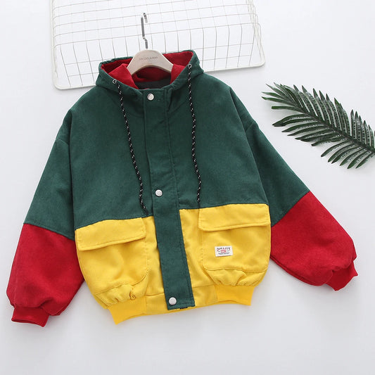 Tri-Color Corduroy Jacket