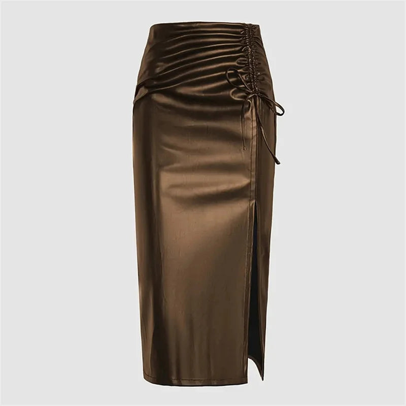 Pelossa Leather Skirt