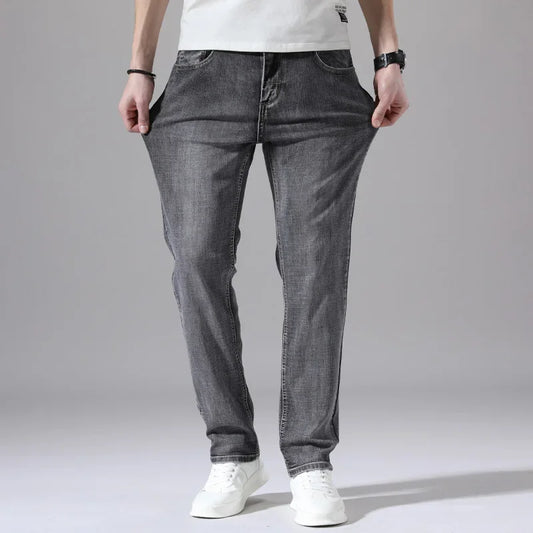 Gray Lightweight Casual Jeans