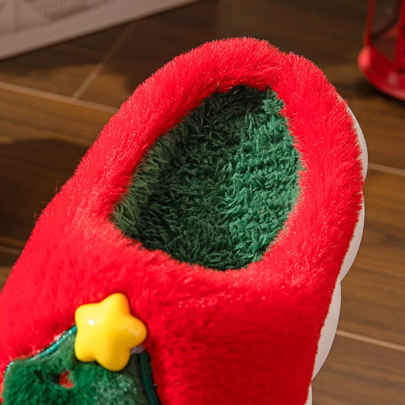 Christmas tree slippers