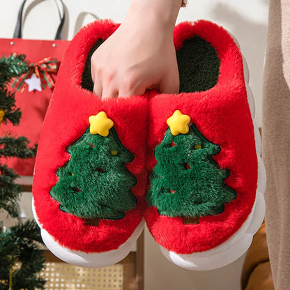 Christmas tree slippers