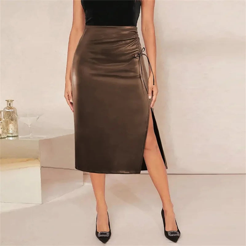 Pelossa Leather Skirt